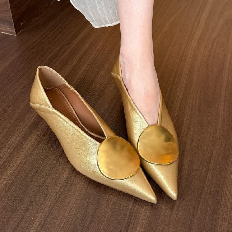 Women Shoes With Heels - 2025 Spring Summer Pointed Toe Footwear