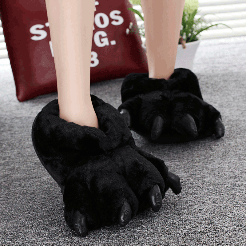 Women Shoes Mules - Size 35-43 Black Animal Paw Shoes