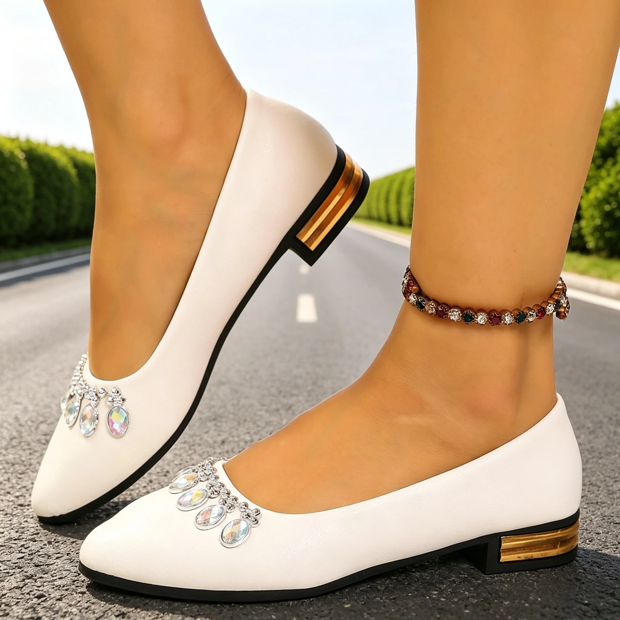Women'S Shoes Popular - Women Flats Pointed Toe Ballet Shoes