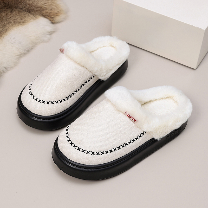 Women Shoes Mules - Winter Fuzzy Mule Women's Slippers Home