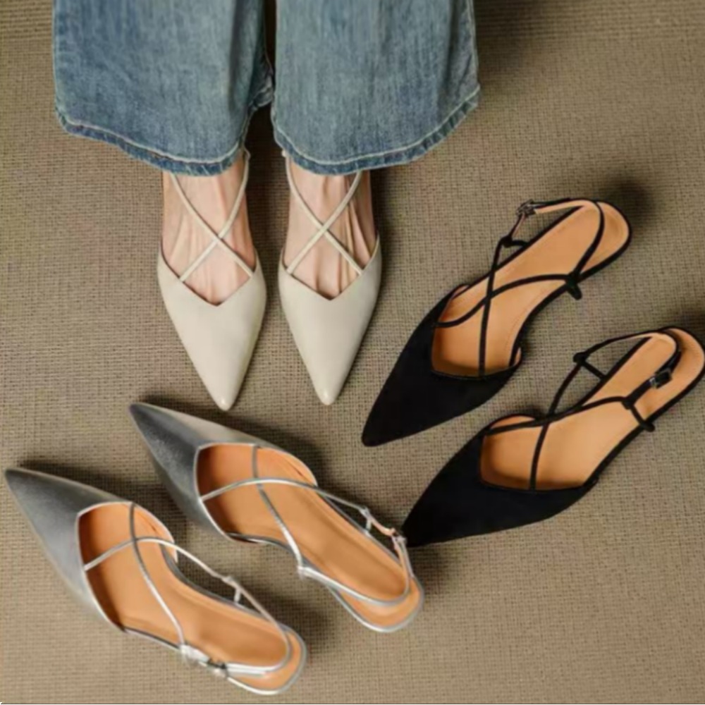 Women Shoes Mules - 2026 New Style Pointed Toe Low