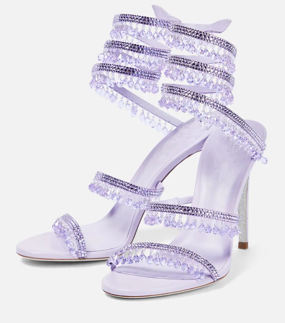Sexy Green Crystal Fringe Stil - Ankle Strap Heels ulasan dan harga