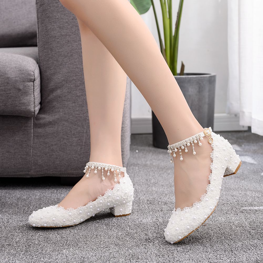 Women's Closed Toe Low Chunky  - Ankle Strap Heels ulasan dan harga