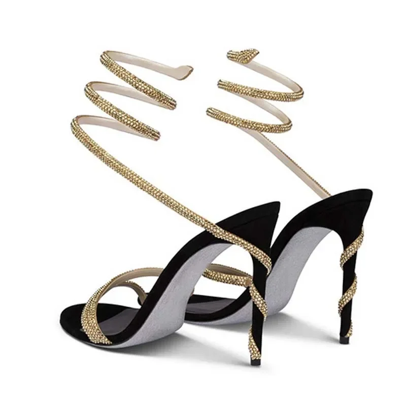Eilyken Fashion Crystal Stilet - Ankle Strap Heels ulasan dan harga