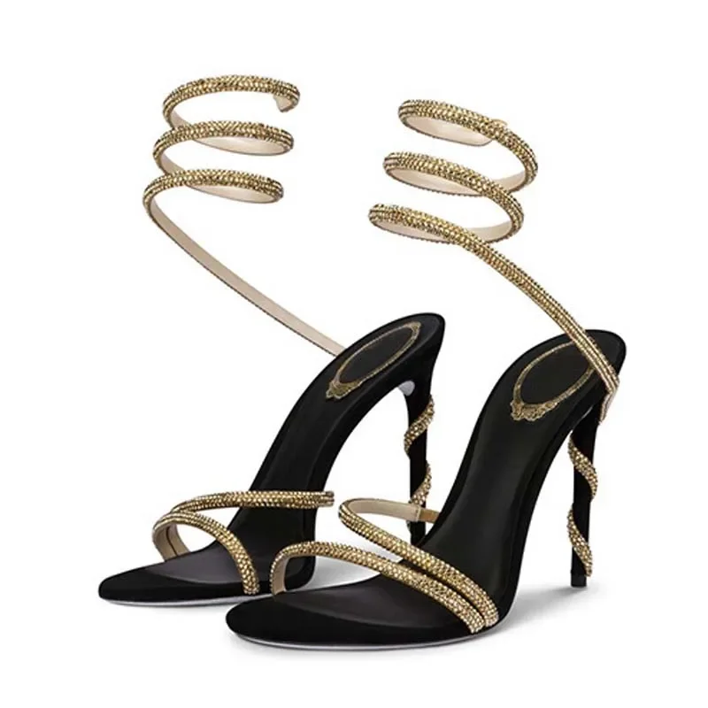 Eilyken Fashion Crystal Stilet - Ankle Strap Heels ulasan dan harga