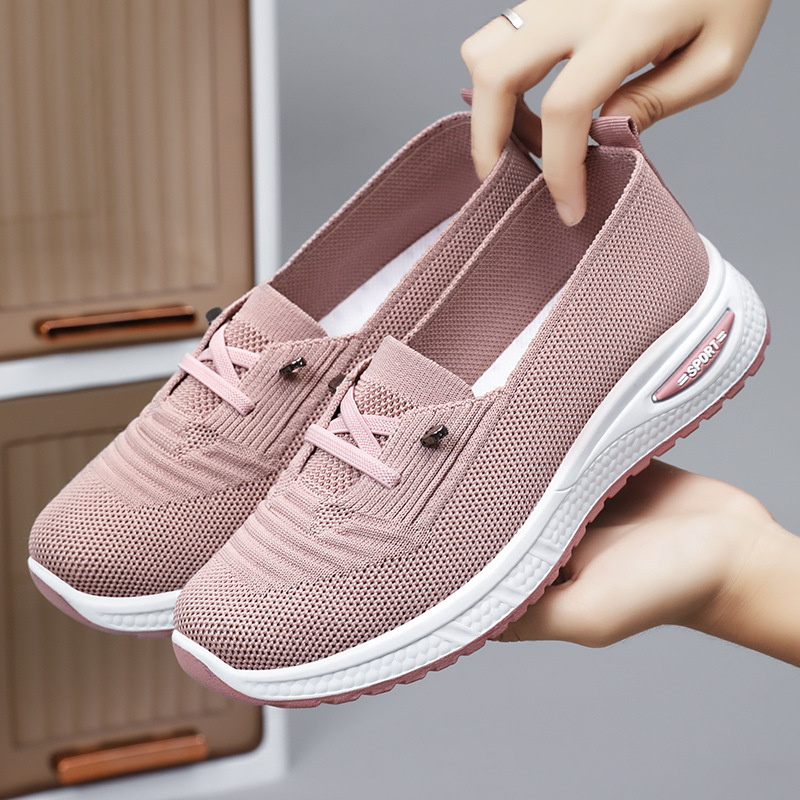 Women's Breathable Knitted Mes - Women Shoes Qc ulasan dan harga