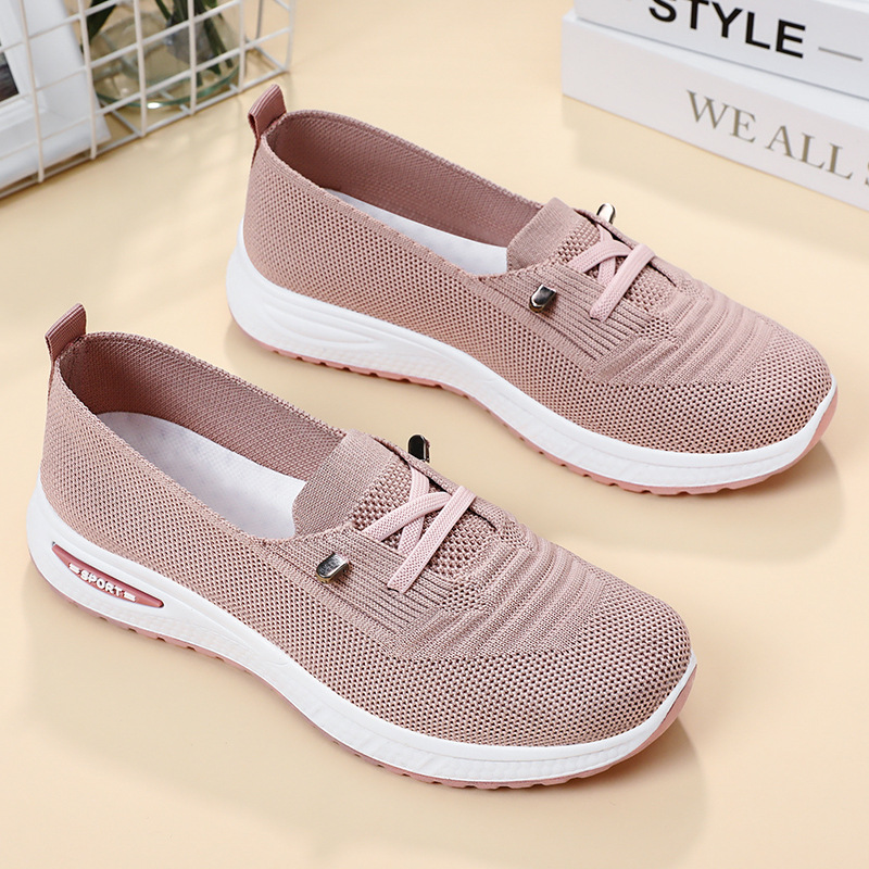Women's Breathable Knitted Mes - Women Shoes Qc ulasan dan harga