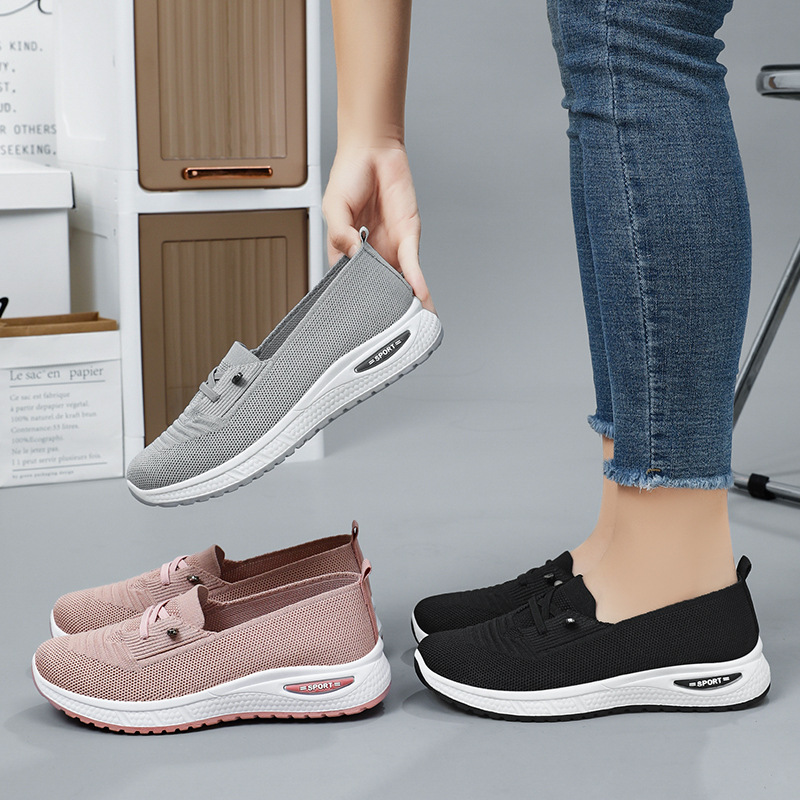 Women's Breathable Knitted Mes - Women Shoes Qc ulasan dan harga
