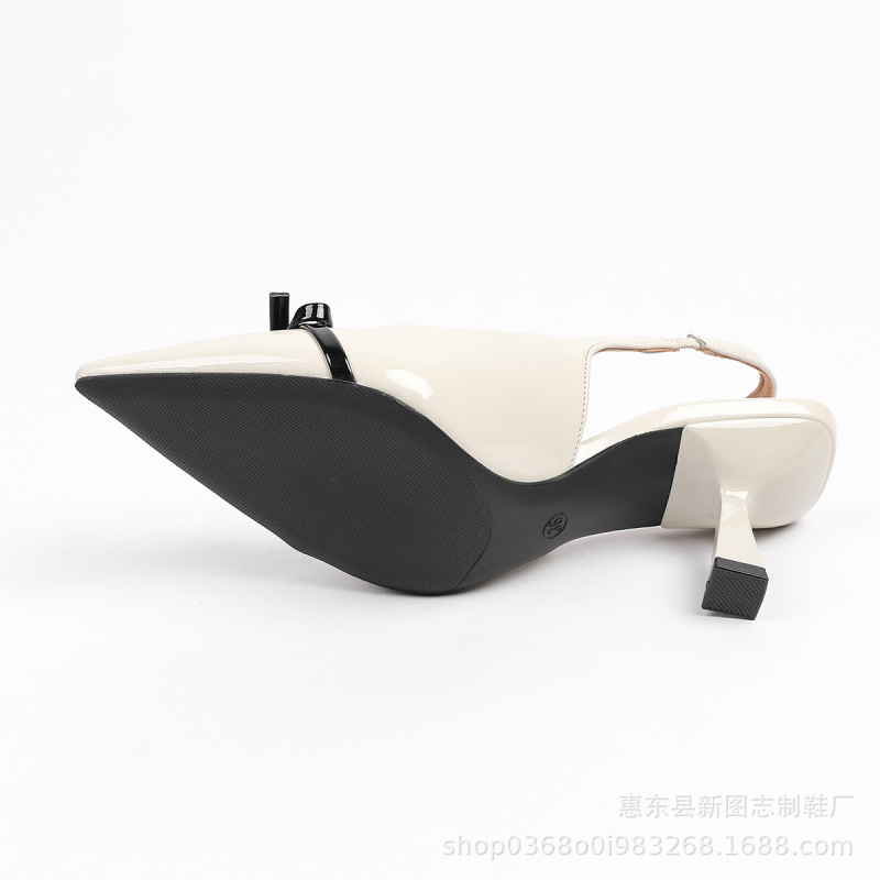Women's Black Bow Contrast Col - Ankle Strap Heels ulasan dan harga