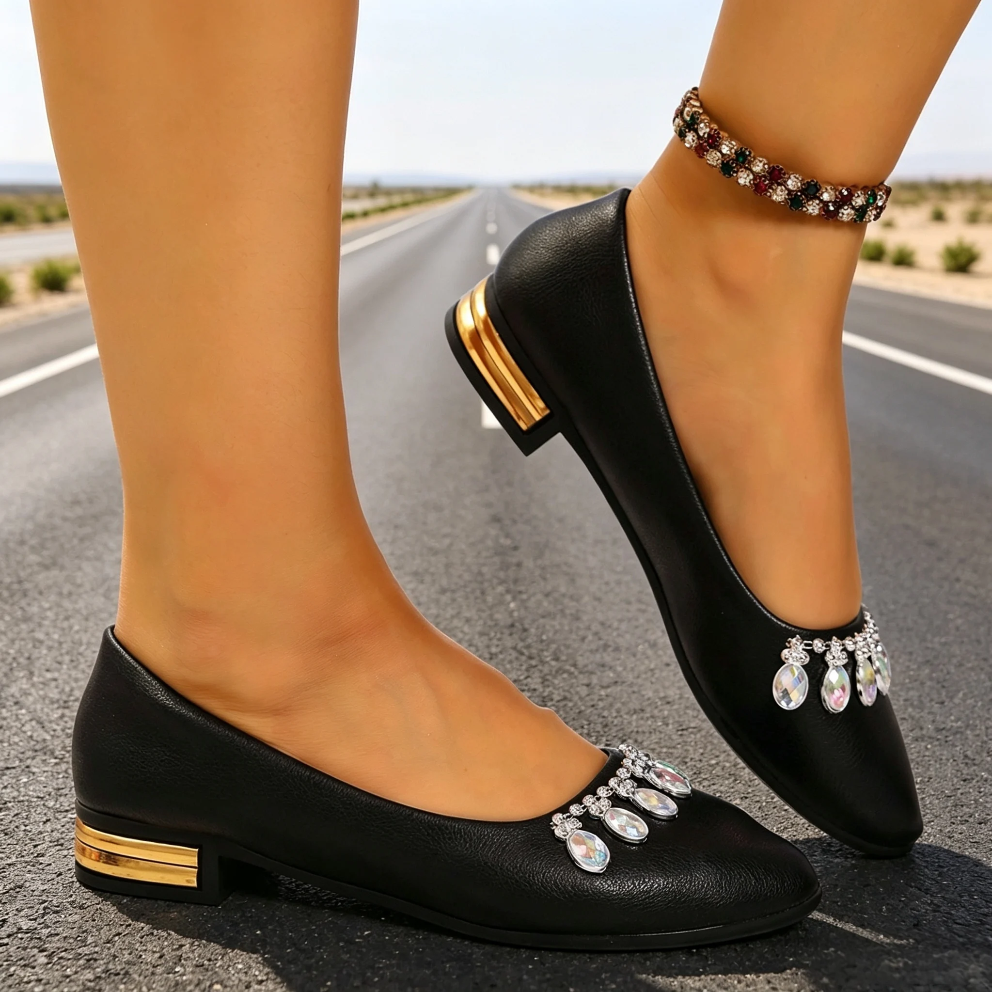 Women Flats Pointed Toe Ballet - Women'S Shoes Popular ulasan dan harga