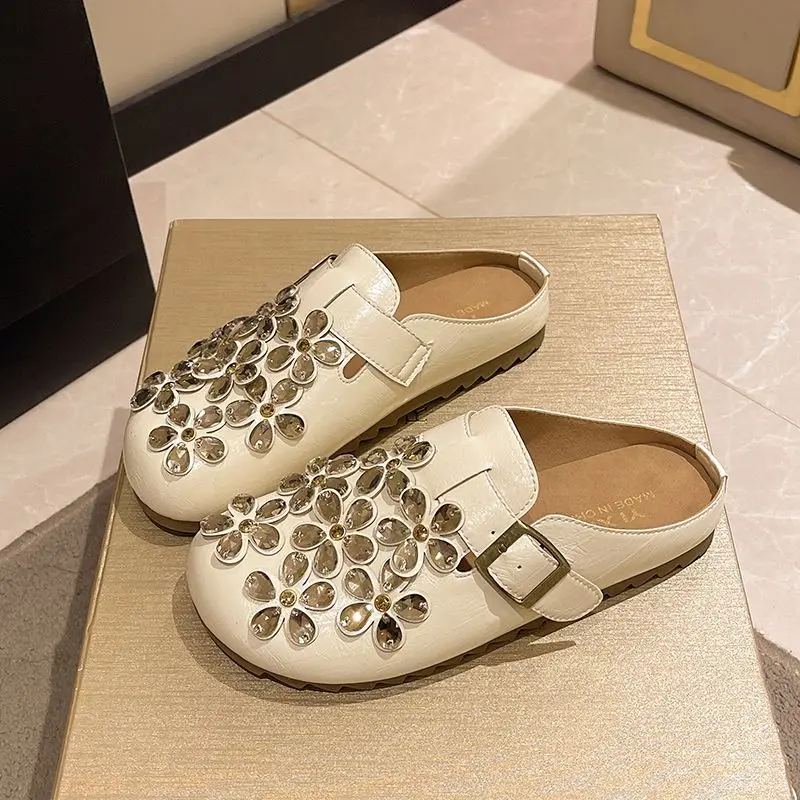 Women's Floral Rhinestone Buck - Women Shoes Mules ulasan dan harga