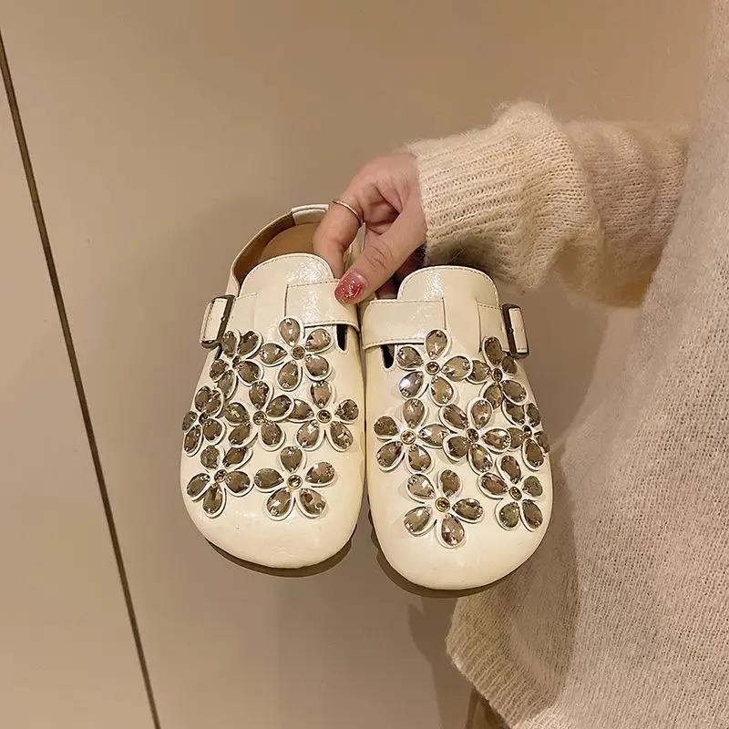Women's Floral Rhinestone Buck - Women Shoes Mules ulasan dan harga
