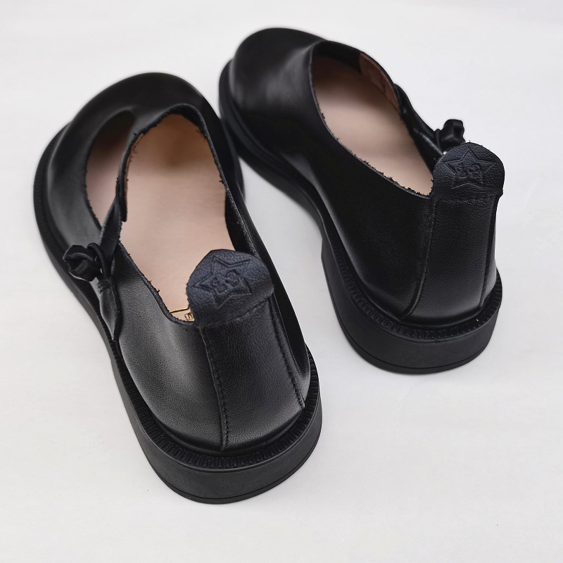 Careaymade-Genuine Leather Big - Women Shoes With Heels ulasan dan harga