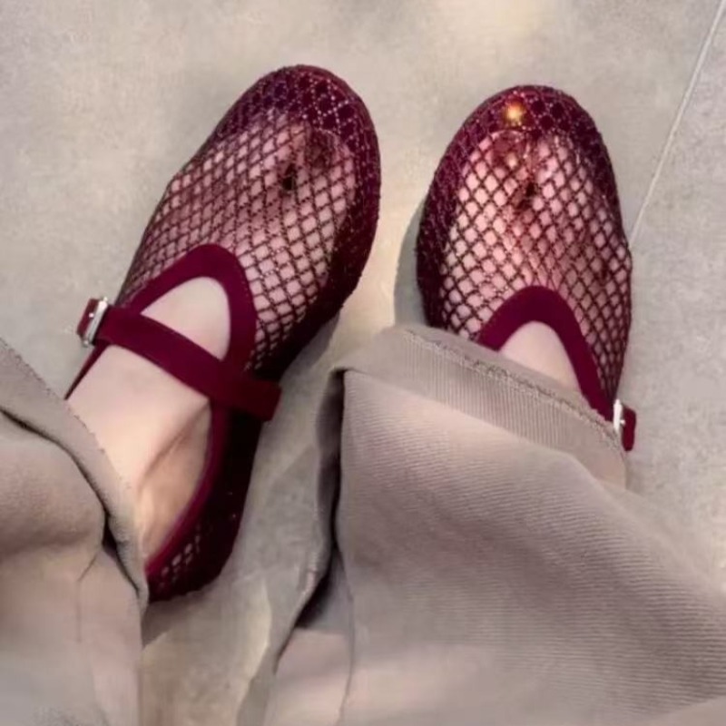 Hollow Rhinestone Baotou Sanda - Women'S Shoes Popular ulasan dan harga
