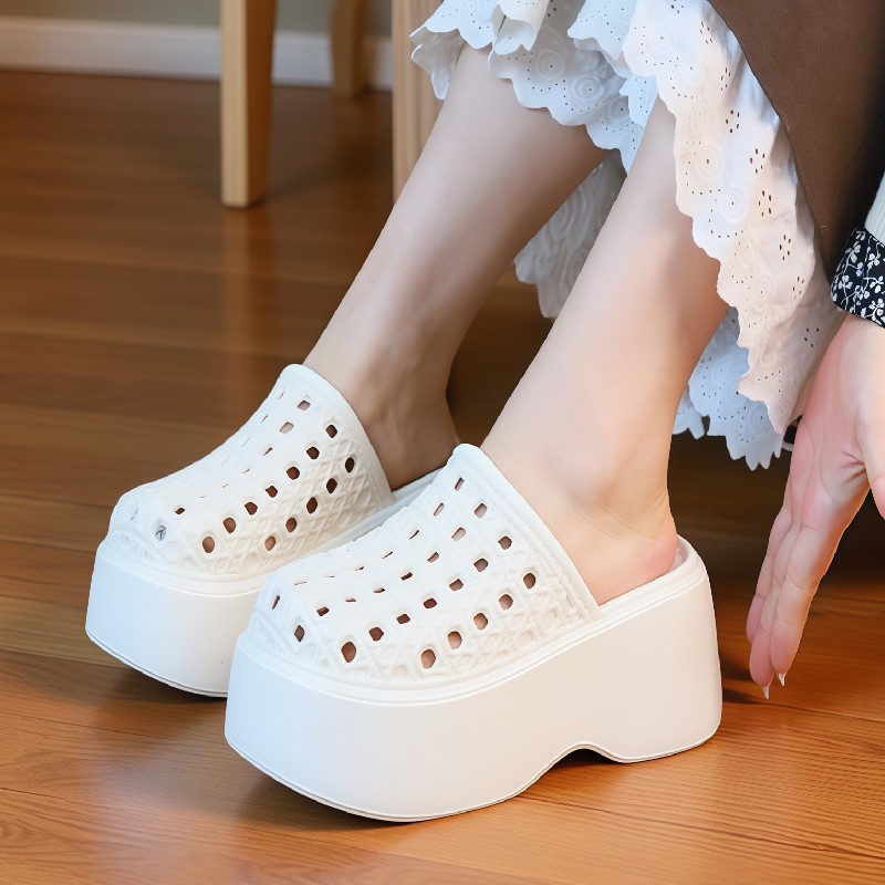 Chunky Thick Sole 7cm Platform - Women Shoes Mules ulasan dan harga