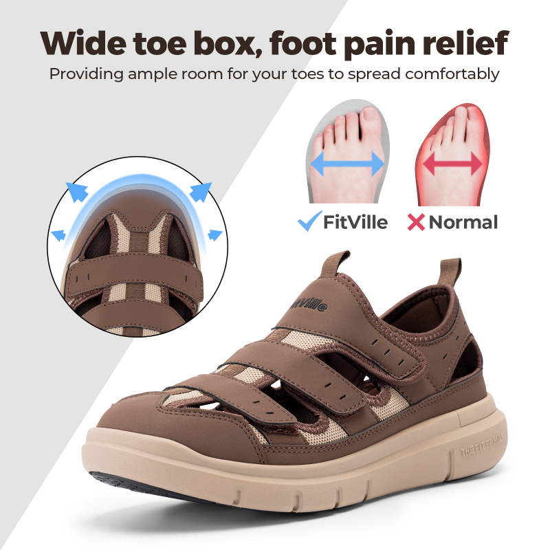 Summer Men'S Sandals Widened D - Women'S Shoes For Plantar Fasciitis ulasan dan harga